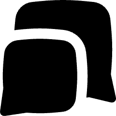 Chat Two Bubbles Square 2 Icon from Flex Solid Set