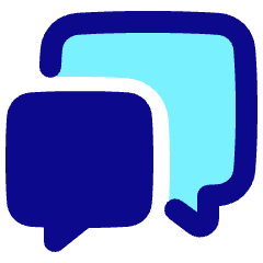 Chat Two Bubbles Square 2 Icon from Plump Pop Set