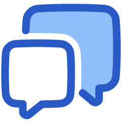 Chat Two Bubbles Square 2 Icon from Plump Duo Set