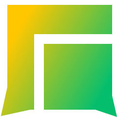 Chat Two Bubbles Square Icon from Sharp Gradient Set