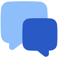 Chat Two Bubbles Square Icon from Plump Flat Set