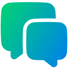 Chat Two Bubbles Square Icon from Plump Gradient Set