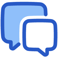 Chat Two Bubbles Square Icon from Plump Duo Set