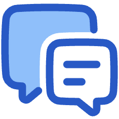 Chat Two Bubbles Square Text 1 Icon from Plump Duo Set