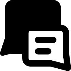 Chat Two Bubbles Square Text 1 Icon from Core Remix Set