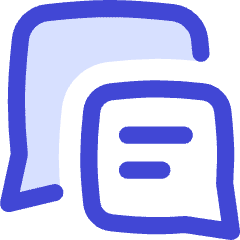 Chat Two Bubbles Square Text 1 Icon from Flex Duo Set