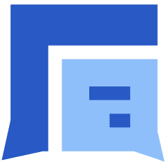 Chat Two Bubbles Square Text 1 Icon from Sharp Flat Set