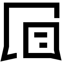 Chat Two Bubbles Square Text 1 Icon from Sharp Line Set