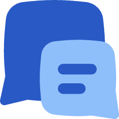 Chat Two Bubbles Square Text 1 Icon from Flex Flat Set