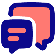 Chat Two Bubbles Square Text 2 Icon from Plump Pop Set