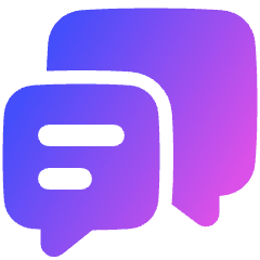 Chat Two Bubbles Square Text 2 Icon from Plump Gradient Set