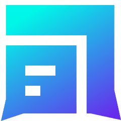 Chat Two Bubbles Square Text 2 Icon from Sharp Gradient Set