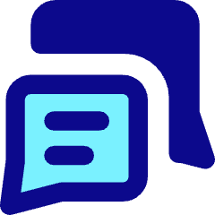 Chat Two Bubbles Square Text 2 Icon from Core Pop Set