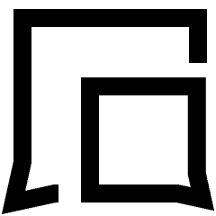 Chat Two Bubbles Square Icon from Sharp Line Set