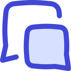 Chat Two Bubbles Square Icon from Flex Duo Set