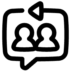 Feedback Reply Conversation Icon from Plump Line Set