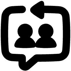 Feedback Reply Conversation Icon from Plump Solid Set