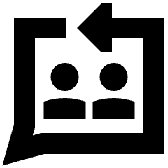 Feedbck Reply Conversation Icon from Sharp Solid Set