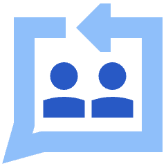 Feedbck Reply Conversation Icon from Sharp Flat Set