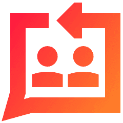 Feedbck Reply Conversation Icon from Sharp Gradient Set