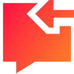 Previous Text Icon from Sharp Gradient Set