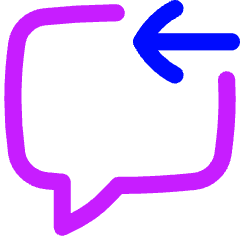 Previous Text Icon from Flex Neon Set