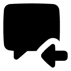 Previous Text Icon from Plump Solid Set