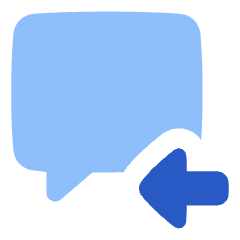 Previous Text Icon from Plump Flat Set