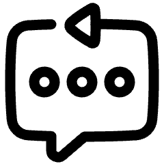 Reply To Message Typing Icon from Plump Line Set