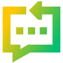 Reply To Message Typing Icon from Sharp Gradient Set