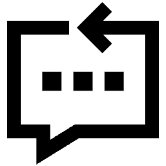 Reply To Message Typing Icon from Sharp Line Set