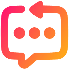 Reply To Message Typing Icon from Plump Gradient Set