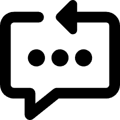 Reply To Message Typing Icon from Core Remix Set