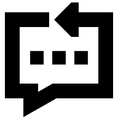 Reply To Message Typing Icon from Sharp Solid Set