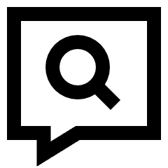 Search Comment History Icon from Sharp Line Set