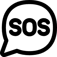 Sos Bubble Icon from Flex Line Set