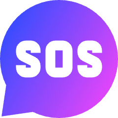 Sos Bubble Icon from Sharp Gradient Set