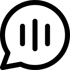 Voice Mail Bubble Oval Icon from Core Line Set