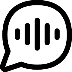 Voice Mail Bubble Oval Icon from Flex Line Set