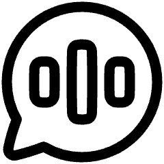 Voice Mail Bubble Oval Icon from Plump Line Set