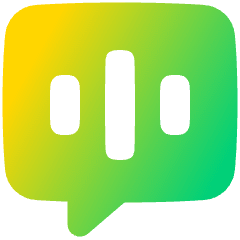 Voice Mail Bubble Square Icon from Plump Gradient Set