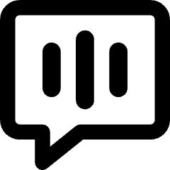 Voice Mail Bubble Square Icon from Core Remix Set