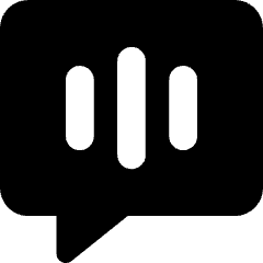 Voice Mail Bubble Square Icon from Core Solid Set