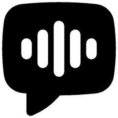 Voice Mail Bubble Square Icon from Flex Solid Set