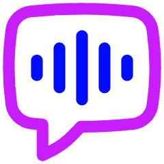 Voice Mail Bubble Square Icon from Flex Neon Set