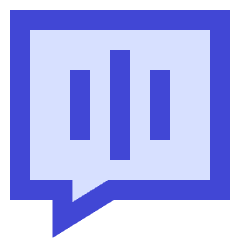 Voice Mail Bubble Square Icon from Sharp Duo Set