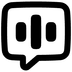 Voice Mail Bubble Square Icon from Plump Remix Set