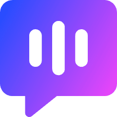 Voice Mail Bubble Square Icon from Core Gradient Set