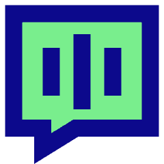 Voice Mail Bubble Square Icon from Sharp Pop Set