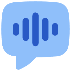 Voice Mail Bubble Square Icon from Flex Flat Set